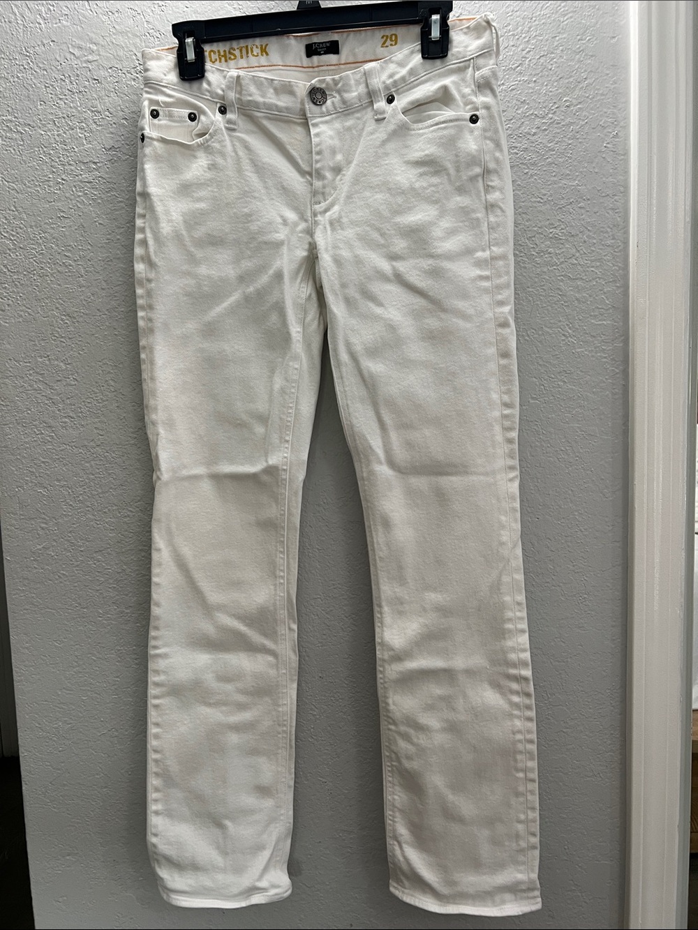 J. Crew Matchstick White Low Rise Straight-Leg Women's Jeans 29